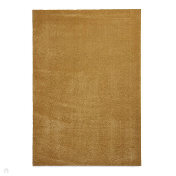 Washable Cove Modern Tonal Plain Soft-Touch Textured Sleek Low Profile Polypropylene Shaggy Pile Yellow Rug-Think Rugs-Rug Love - The Most Loved Rug Store